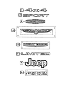 68588548AA - Exterior Ornamentation: Nameplate for Mopar Image
