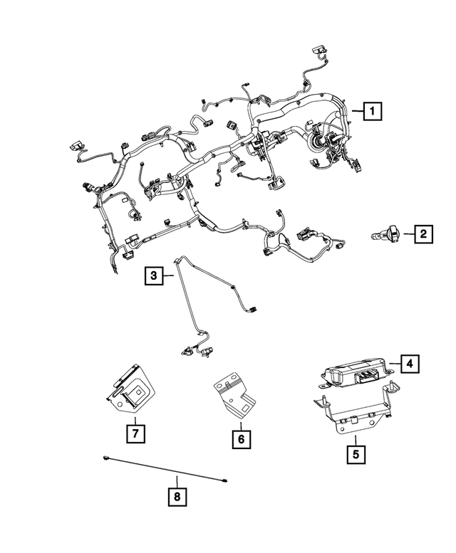 « 68189448AC – Electrical : Panneau D`instruments Cablage pour Mopar Image »