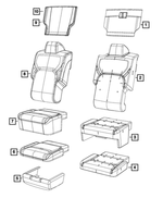 6RP53LA8AD - Interior Trim: Front Seat Cushion Cover for Mopar Image