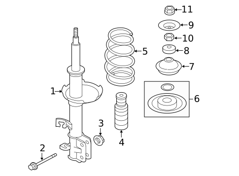 Struts & Components for 2013 Nissan LEAF #1