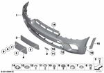 51118049701 - : Trim Cover, Bumper, Primed, Front for BMW Image