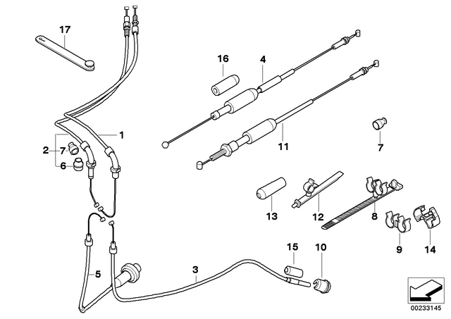 32737669311 - : Accelerator Cable, Connector for BMW-Motorrad Image