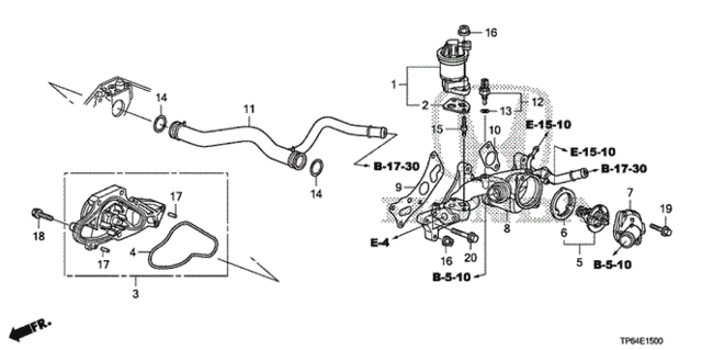 Water Pump (V6) (1) for 2012 Honda Crosstour #0