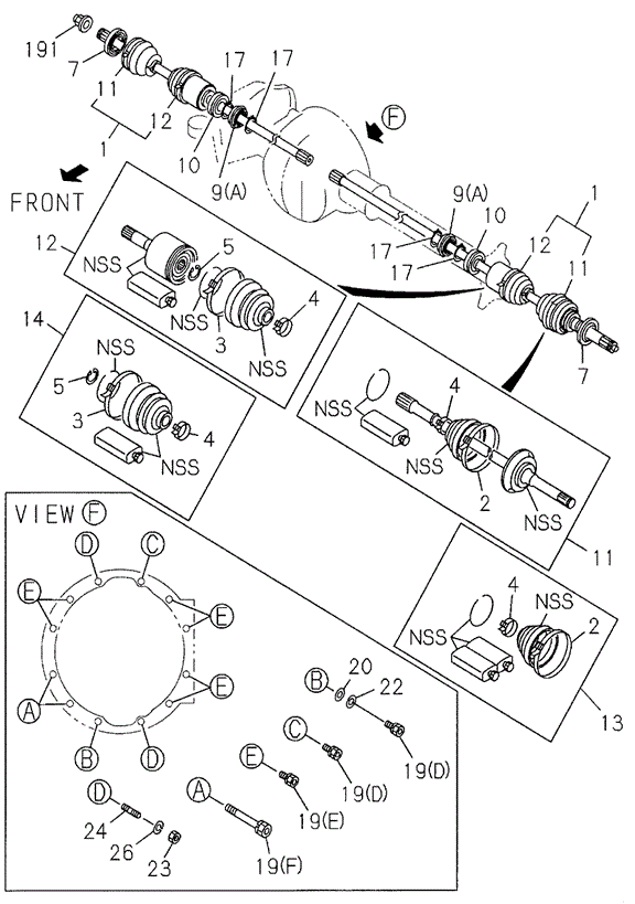 Driveshaft for 2002 Honda Passport #0
