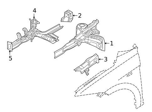 Structural Components & Rails for 2021 Hyundai Ioniq #0