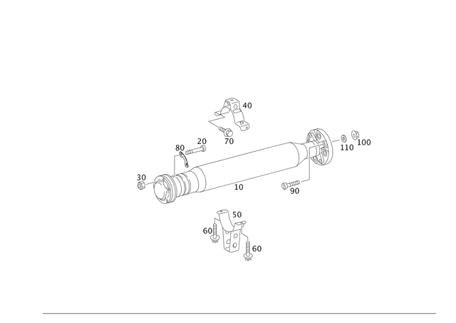 1994100406 - : Propeller Shaft for Mercedes-Benz Image