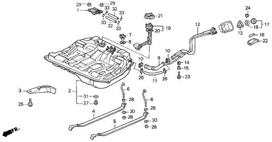 Fuel Tank (89-90) for 1990 Acura Legend #0