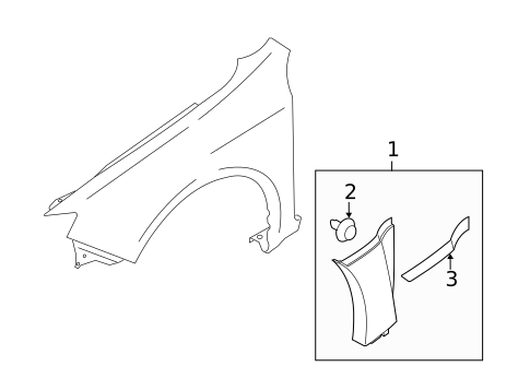 Exterior Trim - Fender for 2011 Subaru Impreza #0