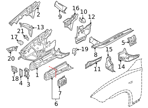 Structural Components & Rails for 2009 BMW X3 #0