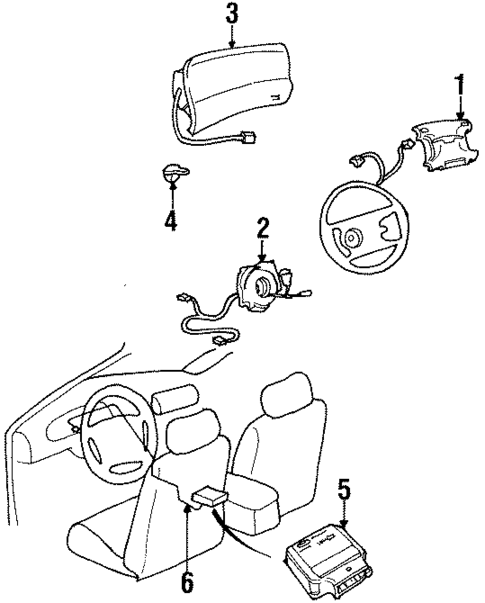Air Bag Components for 2000 Hyundai Elantra #0