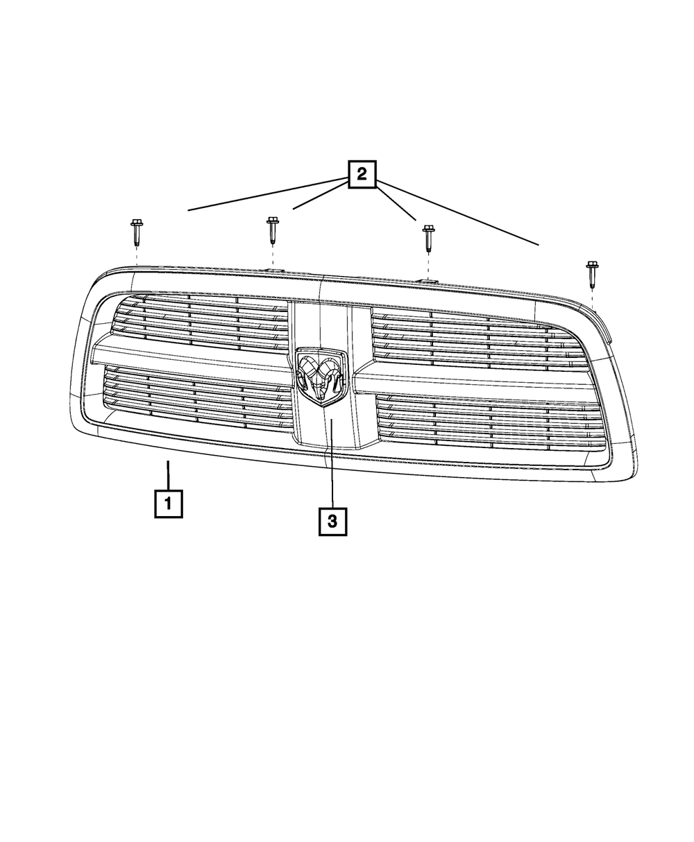 Black Painted Front Grille For 2013-2018 Dodge RAM 2500, 3500, 4500, 5500 Laramie Limited – No Letters