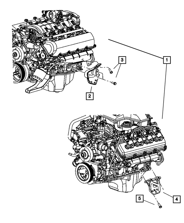 52021709AB - Engine Mounting: Engine Mount Bracket for Mopar Image