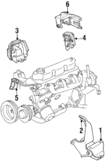 4505468 - Engine: Mount for Chrysler: Imperial, LeBaron, New Yorker | Dodge: Daytona, Dynasty, Shadow Image