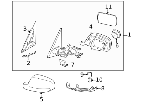 Outside Mirrors for 2010 BMW X3 #0