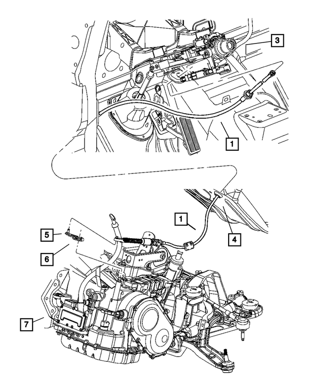 4670322AC - Automatic Transaxle 4 Speed: Manual Control Lever for Mopar Image