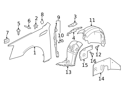 Fender & Components for 2015 Cadillac CTS #1