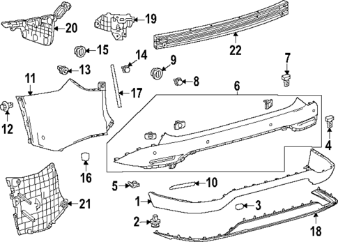 Bumper & Components - Rear for 2025 Lexus TX350 #0