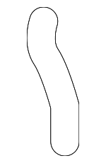 1K0121051M - Cooling System: Lower Hose for Volkswagen: Eos, R32 Image