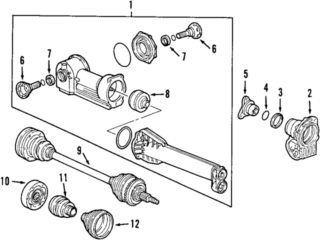 7222600062 - Front Drive Axle: Extension Housing for Porsche Image
