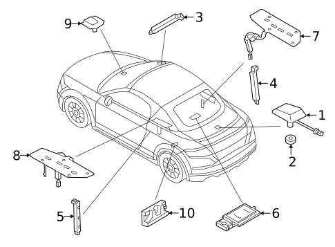 Antenna & Radio for 2022 Audi TT Quattro #0