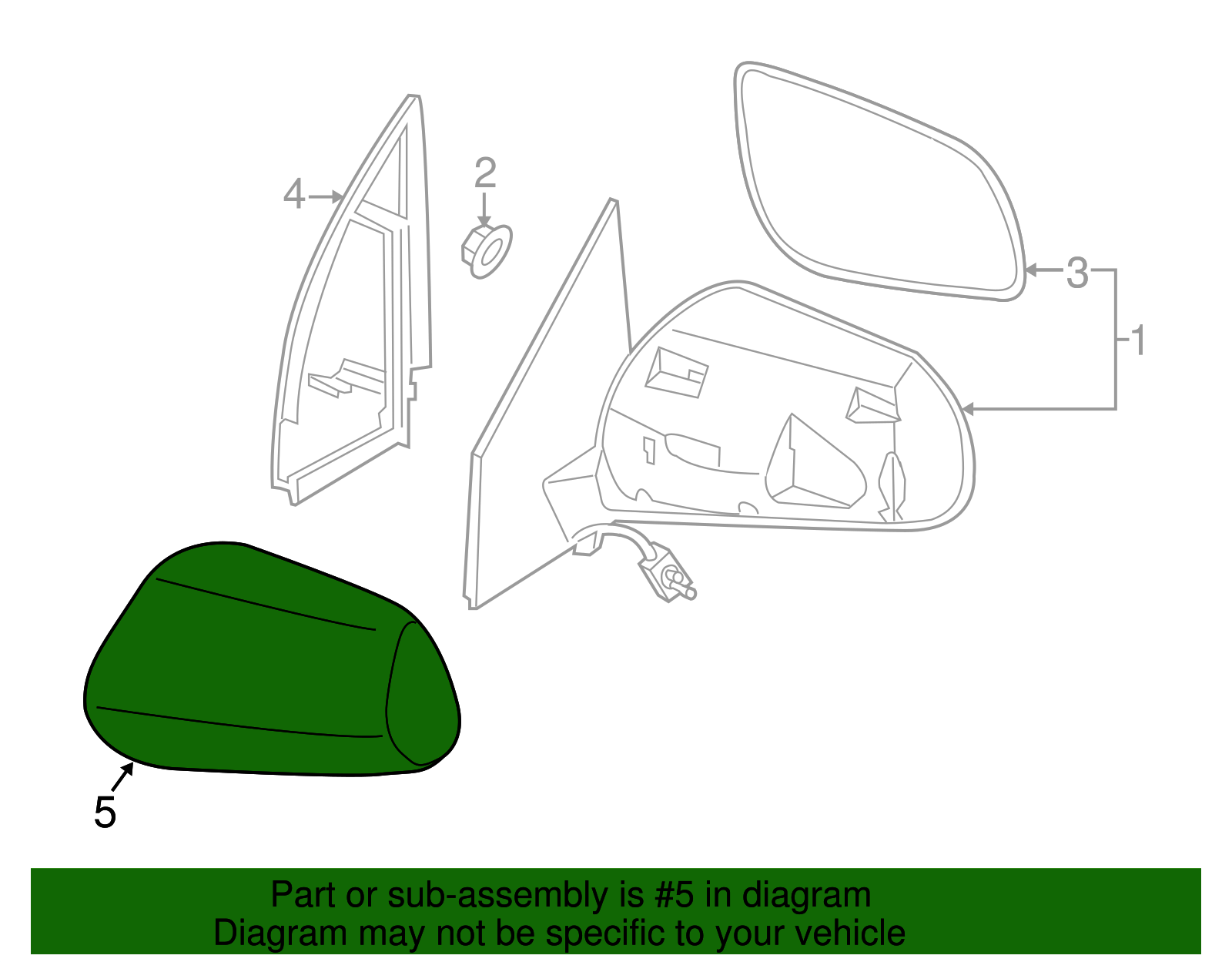 Mirror Cover - Nissan (K6374-CA000)