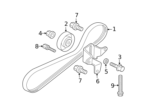 Belts & Pulleys for 2005 Mitsubishi Galant #1