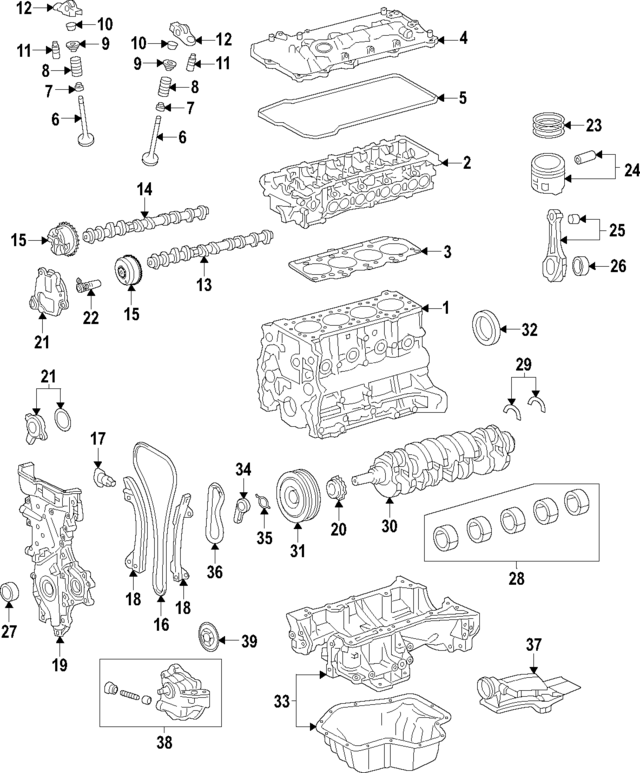13519F2010 - Engine: Engine Timing Crankshaft Sprocket for Toyota Image
