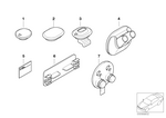 64538380986 - Heater and Air Conditioning: Grommet Bottom Part for BMW Image