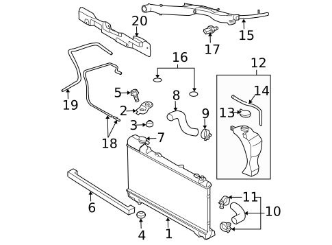 Radiator & Components for 2005 Subaru Forester #0