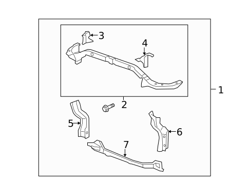 Radiator Support for 2009 Acura RDX #0