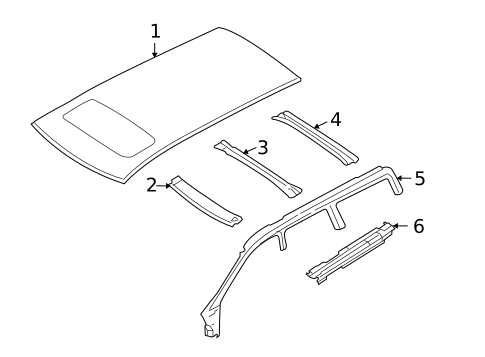 Roof & Components for 2010 Volvo V70 #0