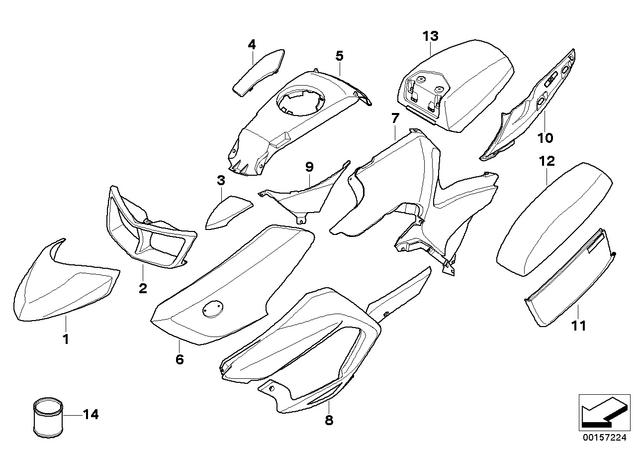 46637728536 - : Cover For Mirror Triangle, Outer Right for BMW-Motorrad Image