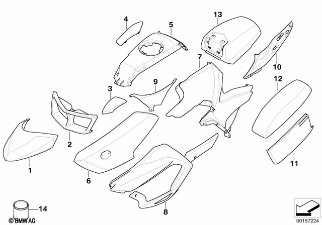 46637685472 - : Flap, Radio Partition - Nightblack for BMW-Motorrad Image
