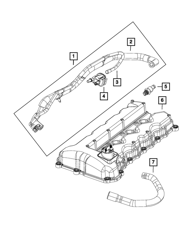 68285606AA - 2.4L I4; Engine PZEV: Make Up Air Hose for Mopar Image