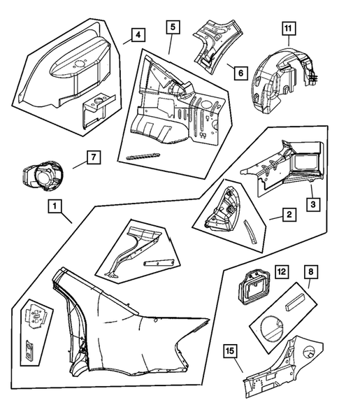 Quarter Panels for 2006 Chrysler Sebring #3