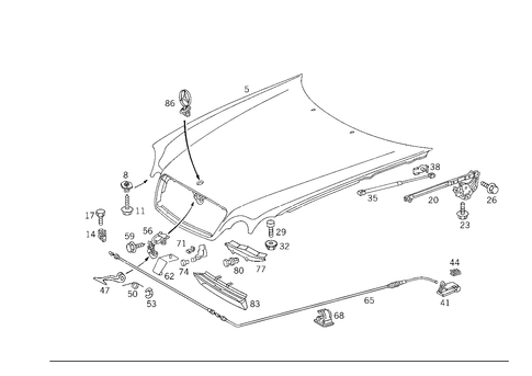 Engine Hood for 2000 Mercedes-Benz CLK430 #0