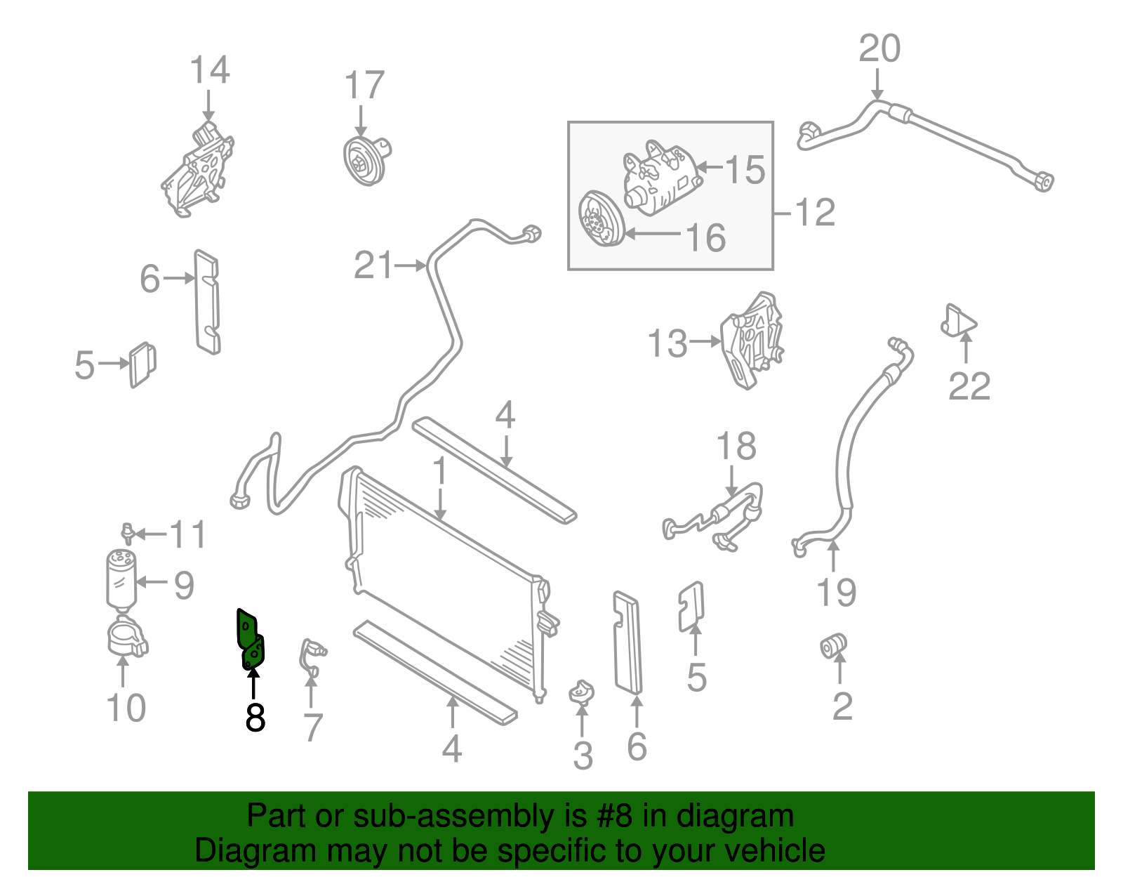 AC Temp Sensor Bracket - Nissan (92313-8Z400)