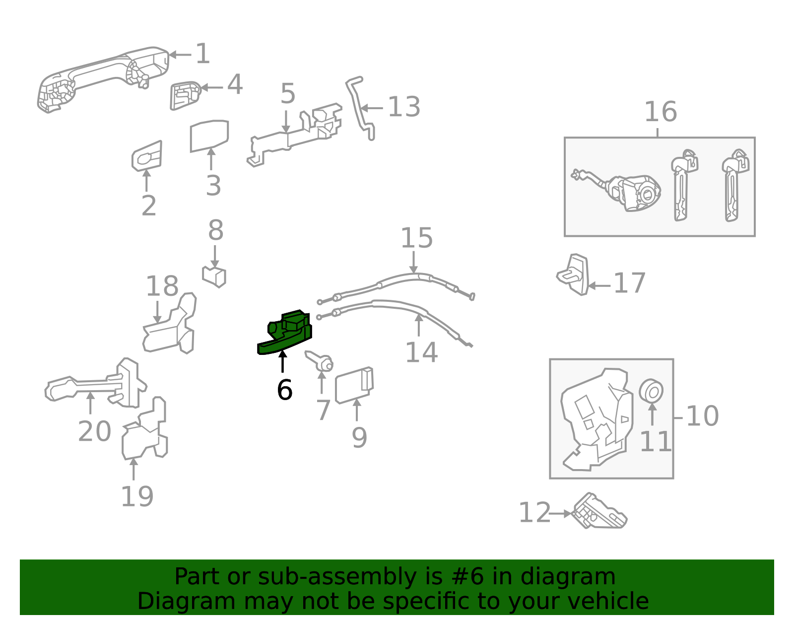 69205-0C111 - Interior Door Handle 2024-2026 Toyota | Longo Toyota Parts
