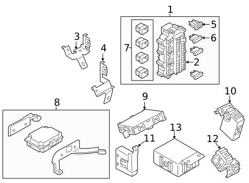 Fuse & Relay for 2021 Nissan LEAF #1
