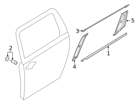 Exterior Trim - Side Door for 2018 Kia Sedona #0