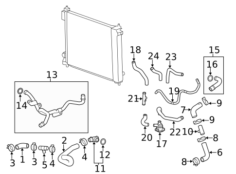 Hoses & Lines for 2010 Cadillac SRX #0