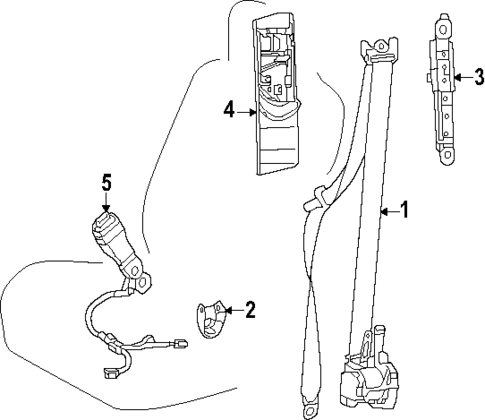 Seat Belt for 2024 Subaru Solterra #1