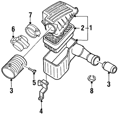 Air Intake for 1996 Pontiac Grand Am #0