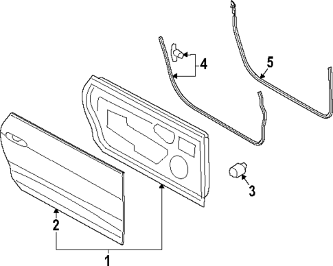 Door & Components for 2024 Ford Mustang #0