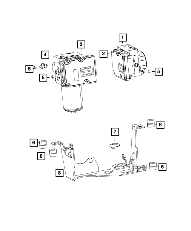 5170930AB - Electrical: Abs Control Mounting Kit for Mopar Image