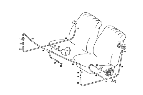 Backrest Locking Mechanism for 1984 Mercedes-Benz 380SL #1