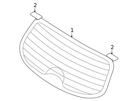 Glass - Lift Gate for 2011 Hyundai Santa Fe #0