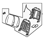 HAJ000601PUY - Body: Seat Back Assembly for Land Rover: Freelander Image
