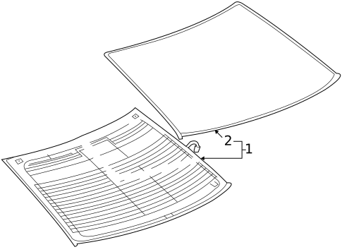 Glass & Hardware - Back for 2014 Cadillac CTS #0