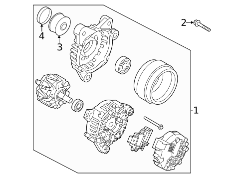 Alternator for 2022 Hyundai Kona #1